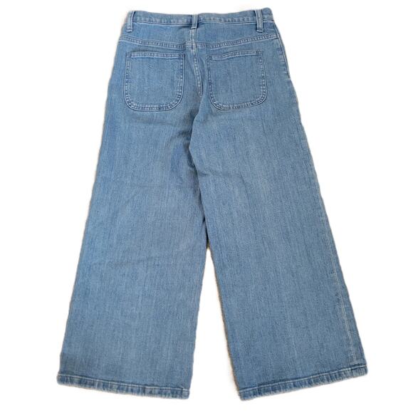 Madewell Women's Vintage Wide-Leg Crop Jeans Blue 26 - Picture 3 of 14